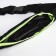 Waist bag for a zipper, black/green color