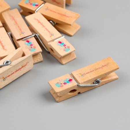 Decor for creativity Tree "clothespin - did you order happiness?" set 10 pcs-2