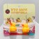 Earrings plastic "Ducks", Orange-yellow color in silver