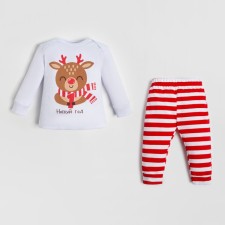 Set: jumper and pants crumb I am my first ng, height 68-74 cm, red/white color