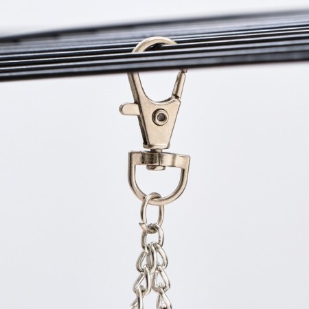 Swing for rodents "Pijon" on chains, 9 x 7 x 0.5 cm, plastic, pink-3