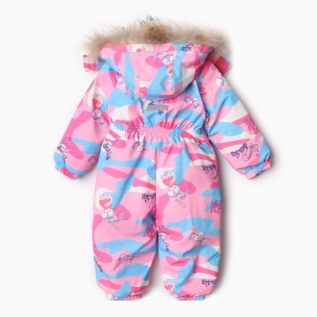 Winter overalls for girls, pink color, height 98 cm-4