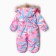 Winter overalls for girls, pink color, height 98 cm