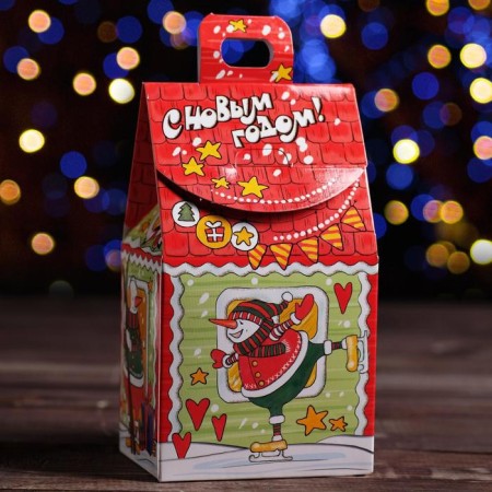 Gift box "House of Snowmen", 9.1 x 7 x 15.7 cm