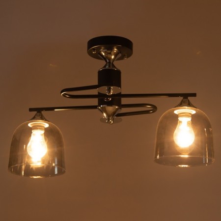 Hayam chandelier 2HE27 40W Black 55x30x25 cm Bayerlux-3