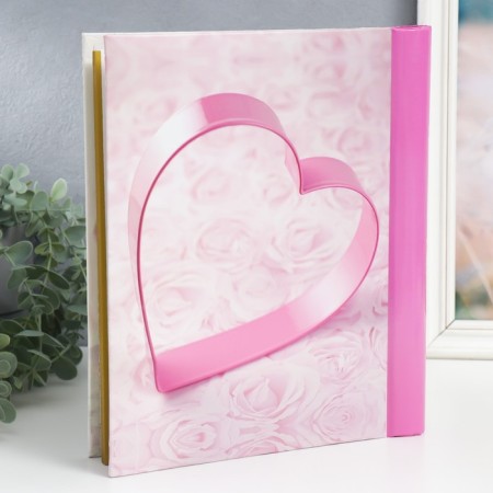 Photo album magnetic "Cup with flowers" 20 sheets, 23x28 cm-1