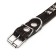 Collar combined leather/tarpaulin "Hedgehog", 55 x 2.5 cm, Osh 35-45 cm, black