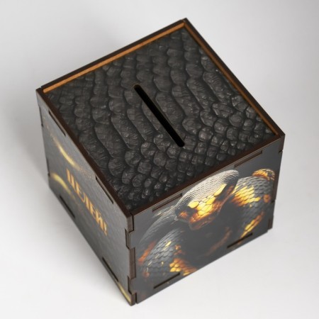 New Year's piggy bank Cube "Snake. Reach all goals" 10x10x10 cm-5