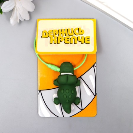 PVC keychain on the T toilet crocodile cable 9.5x5 cm-1