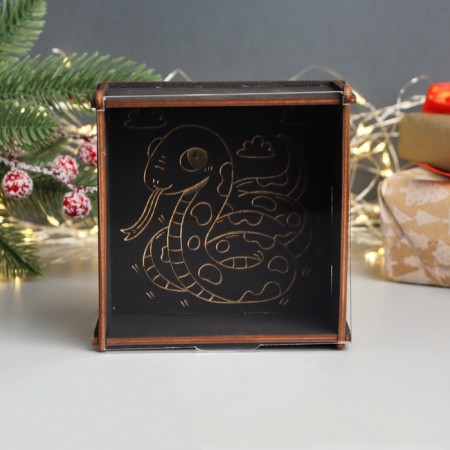 New Year's box "Snake with clouds" 6x12x12 cm