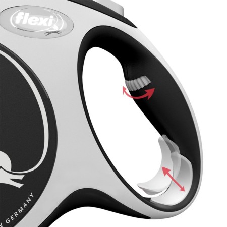 Roulette Flexi New Line Comfort L (up to 50 kg) tape, 8 m gray/black-3