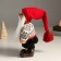 Interior doll "Santa Claus in a red cap and a knitted sweater in patterns" 29 cm