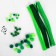 Set for creativity from wire with pile, pompons, eyes No. 7, green color