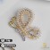 Brooch "Butterfly" pearl, white color in yellow gold