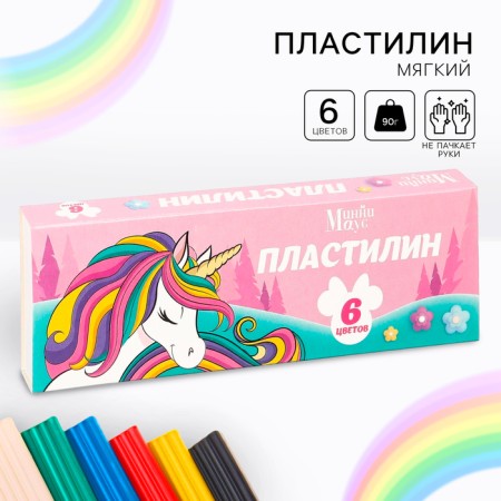 Plasticine 6 colors 90 g "Minni and unicorn"