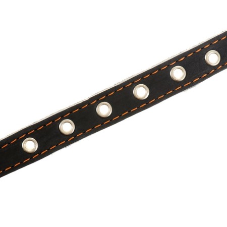 Collar leather single-layer dimensionless, 45 x 2 cm, Osh 18-39 cm, blue-3