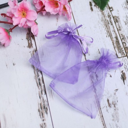 Gift bag, 7 × 9, purple color-1