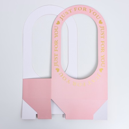 Box-Obel for flowers "for you" 22 × 12 × 38 cm, pink-3