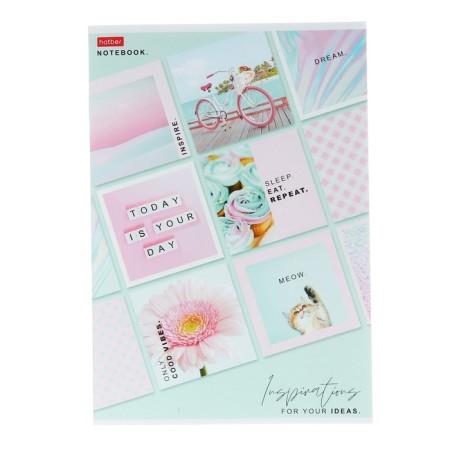 A4 notebook, 80 sheets, ruler, "bright emotions", cover of shallow cardboard, selective matte varnish, block 65 g/m2, 3v mix-3