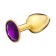 Anal traffic jam-hoods, gold, dark purple crystal, d = 27 mm