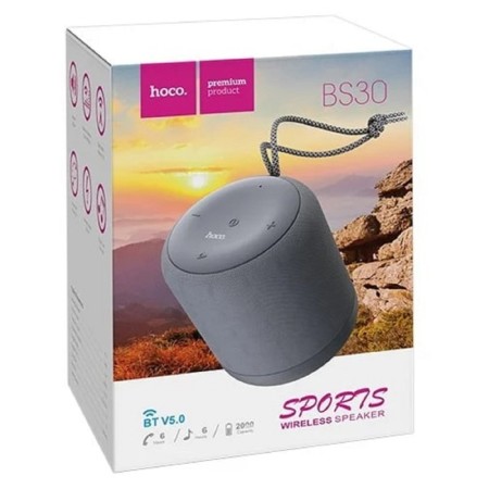 Portable column Hoco BS30, 5 W, 2000 mAh, BT5.0, Microsd, AUX, gray-3