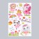 Plastic sticker multi -layer "Ballerini beasts" 50x35 cm