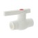 Valfex Optima crane, polypropylene, with a steel core ball, d = 20 mm