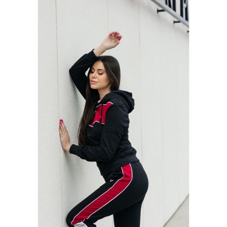 Female Female Suit, size 50, black color, burgundy-8