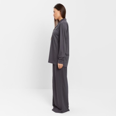 Комплект женский (рубашка, брюки, топ) KAFTAN "Base" р. 48, графит-2