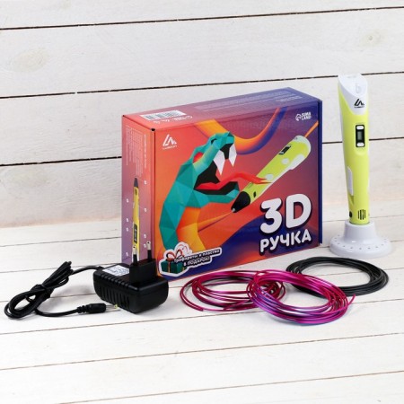 3D handle Luazon, display, work with plastic ABS and PLA, plastic in the kit, yellow-15