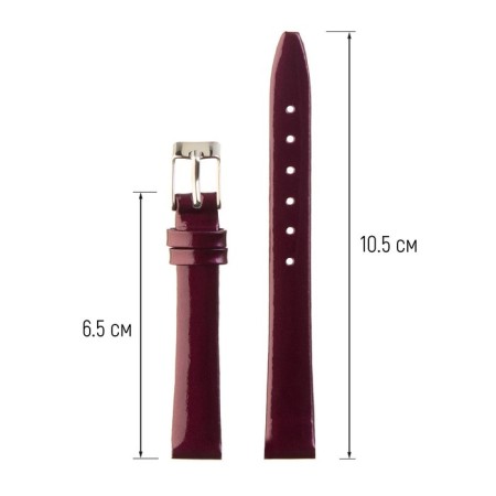 Watch strap, female, 12 mm, genuine leather, purple-1