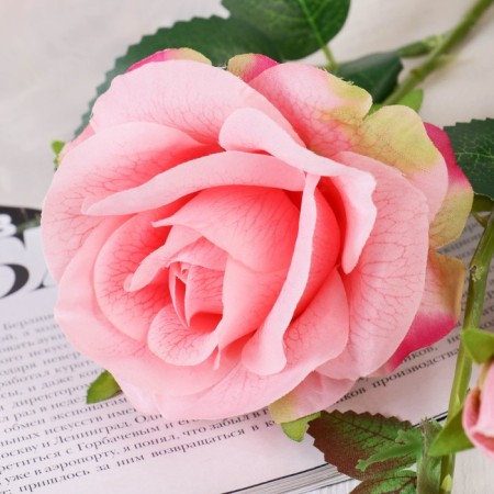 Artificial flowers "fragrant rose" 9x50 cm, pink-1