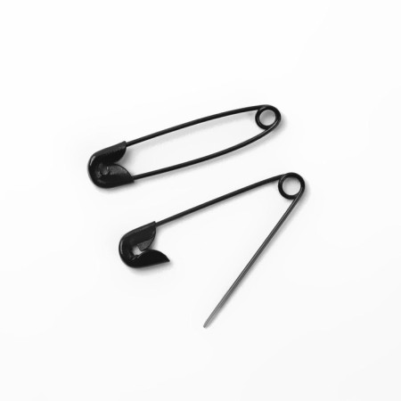 English pins, 22 mm, 80 pcs, black color-2