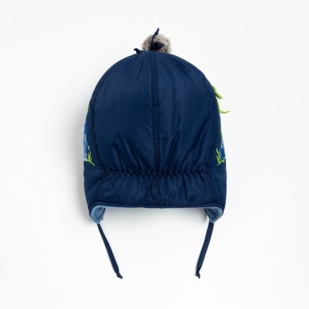 Hat for the boy "Giraffe", the color is blue, size 48-4