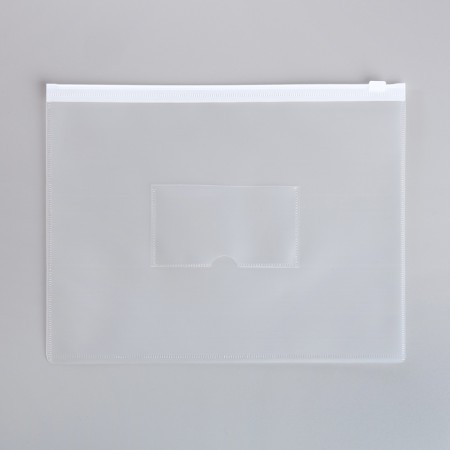 The convert folder on the A5, 150 μm, calligrata, a make-up pocket, transparent, white lightning