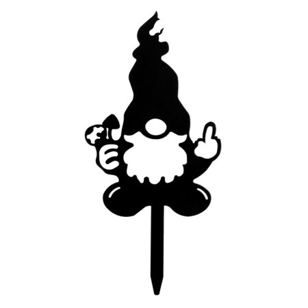 Garden figure "Dwarf hooligan with finger" 30x15cm + 10cm plug-1