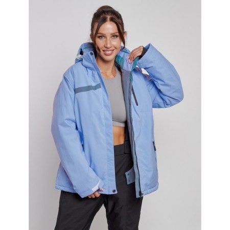 Ski jacket female winter, size 54, purple color-9