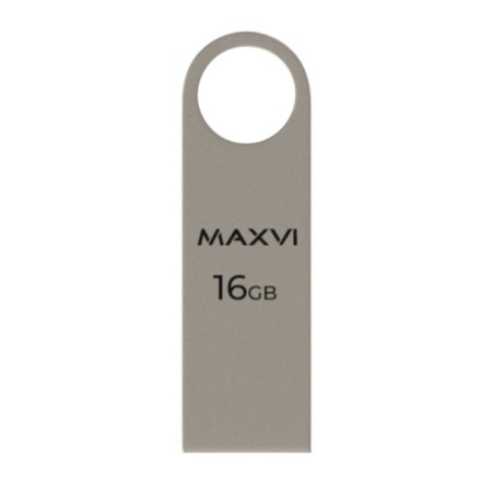 USB flash drive 16 GB MaxVi MK Metallic Silver Monolith, metal / FD16GBUSB20C10MK-1