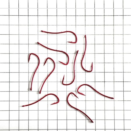 The hook Owner Worm SP-BH Bloody Red No. 12, 9 pcs.-1