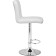 Barpered chair PASKAL Metal/Eco -leather, chrome/white 43x53x89 cm