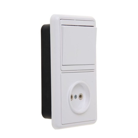 Block "Kuntsevo" 5815 Bella BKVR-037, 1 key, with a socket, white