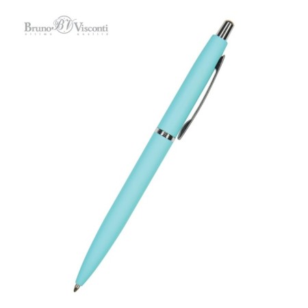 Automatic ball handle, 1.0 mm, BrunovisConti San Remo, blue rod, metal case Soft Touch Blue, in case-1