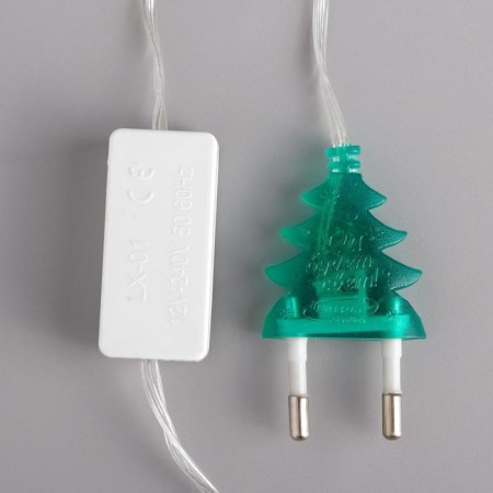 Garland “thread” 5 m with nozzles “deer”, IP20, transparent thread, 20 LED, glow of multi (RG/RB), flashing, 220 V-4