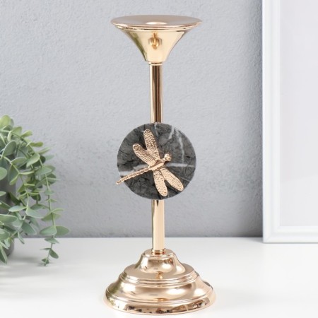Summary metal per 1 candle d = 2.2 cm "Dragonfly" gold 11.5x11.5x29 cm-1