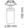 Technical C018CL-01W, 1xGU10, 10W, 13x19.2 cm, white color