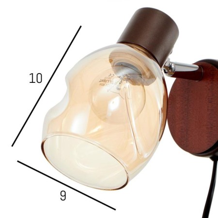 Sconces with wire59389/1 e14 40W coffee-chrom 15x12x16 cm-3