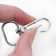 Metal carbine, 46 × 30 mm / 25 × 2.5 mm, 5 pcs, silver color