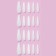 Patching nails, 24 pcs, ballerina shape, white color