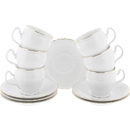 Cup 240 ml with a saucer of 160 mm high bernadotte, decor "Golden Gold"