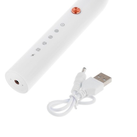 Luazon LP-005 electric toothbrush, vibrational, 2 nozzles, from battery, white-6